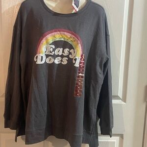 Wildfox Black Rainbow Crew Neck Sweater